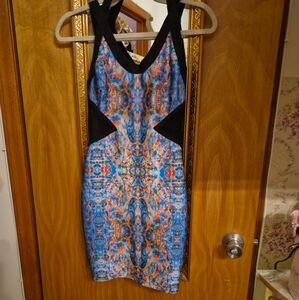 Forever 21 Blue and Black Orange Dress